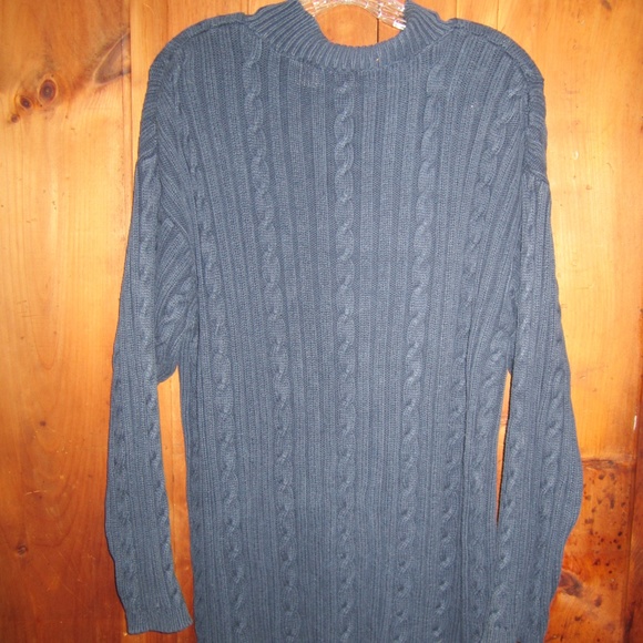 Liz Claiborne  Cable Knit Sweater Blue Size M - Picture 3 of 3